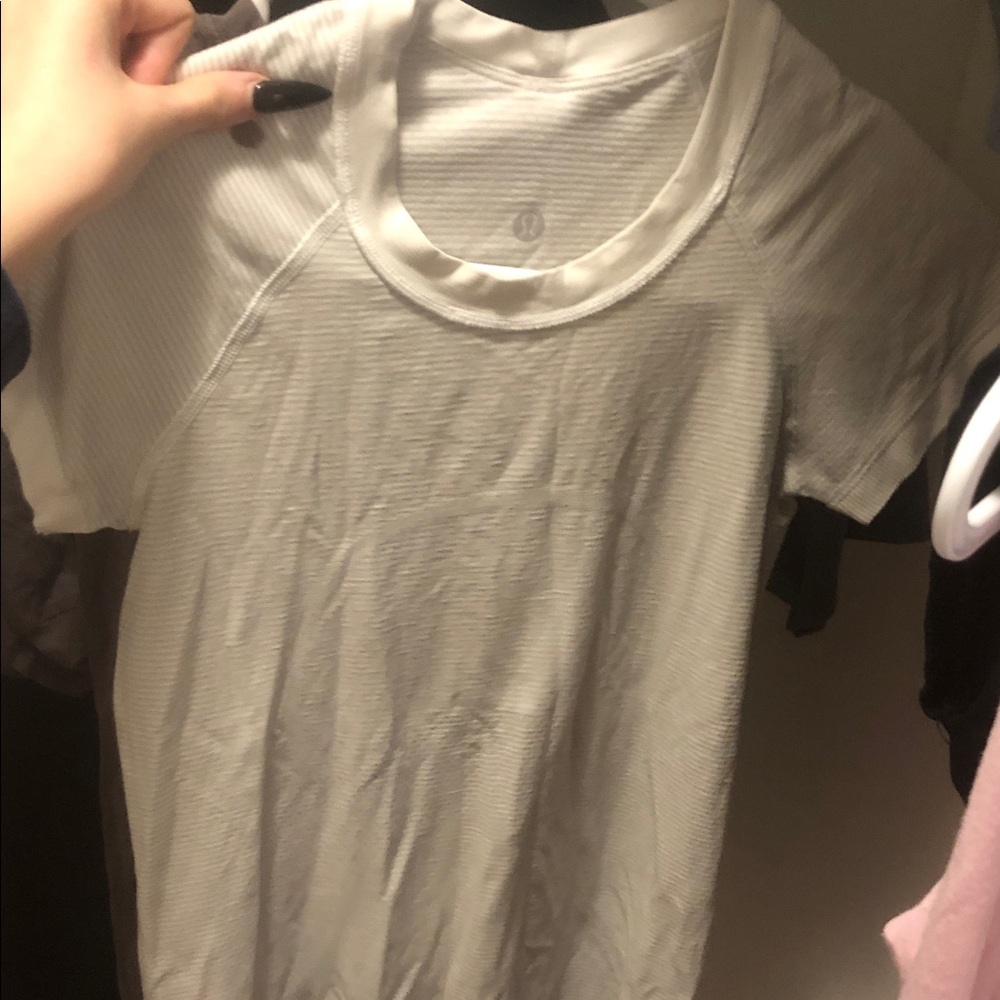 White lulu swiftly tech short sleeve